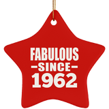 62nd Birthday Fabulous Since 1962 - Star Ornament