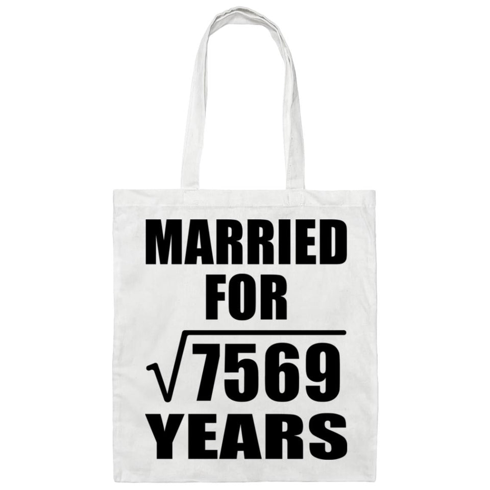 87th Anniversary Married For Square Root of 7569 Years - Tote Bag White