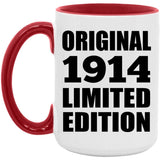 110th Birthday Original 1914 Limited Edition - 15oz Accent Mug Red