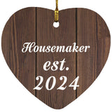 Housemaker Established Est. 2024 - Heart Ornament D