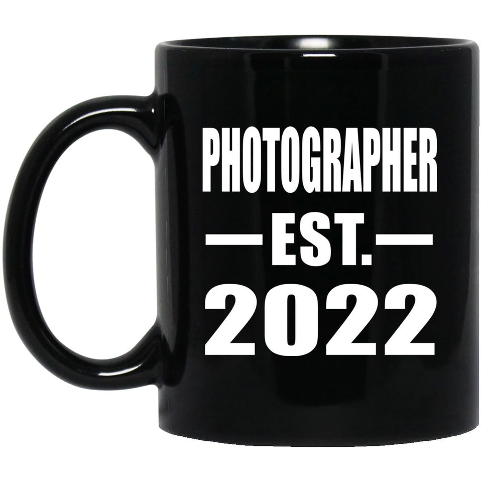 Photographer Established EST. 2022 - 11oz Coffee Mug Black