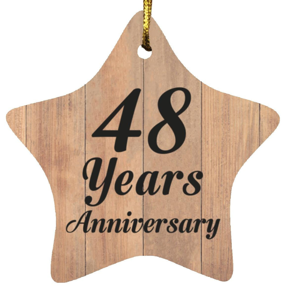 48th Anniversary 48 Years Anniversary - Star Ornament C