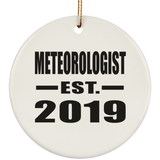 Meteorologist Established EST. 2019 - Circle Ornament