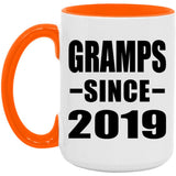 Gramps Since 2019 - 15oz Accent Mug Orange