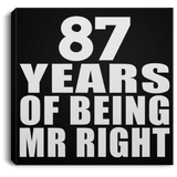 87th Anniversary 87 Years Of Being Mr Right - Canvas Square