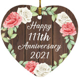 Happy 111th Anniversary 2021 - Heart Ornament A
