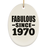 54th Birthday Fabulous Since 1970 - Oval Ornament