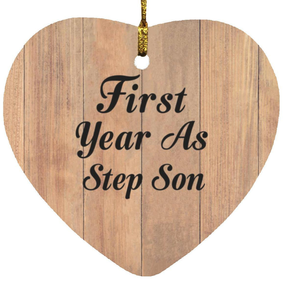 First Year As Step Son - Heart Ornament C