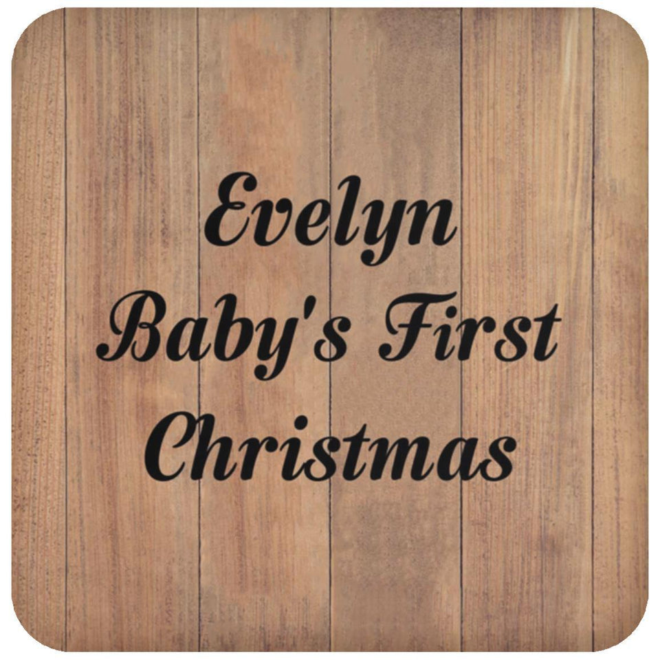 Evelyn Baby's First Christmas - Drink Coaster C
