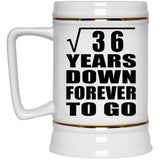 6th Anniversary Square Root of 36 Years Down Forever To Go - Beer Stein