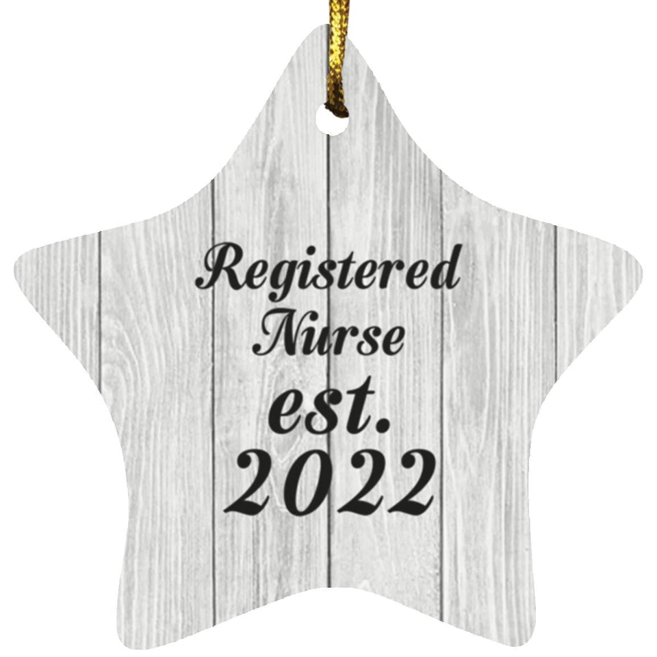 Registered Nurse Established Est. 2022 - Star Ornament F