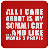All I Care About Is My Somali Cat - Drink Coaster