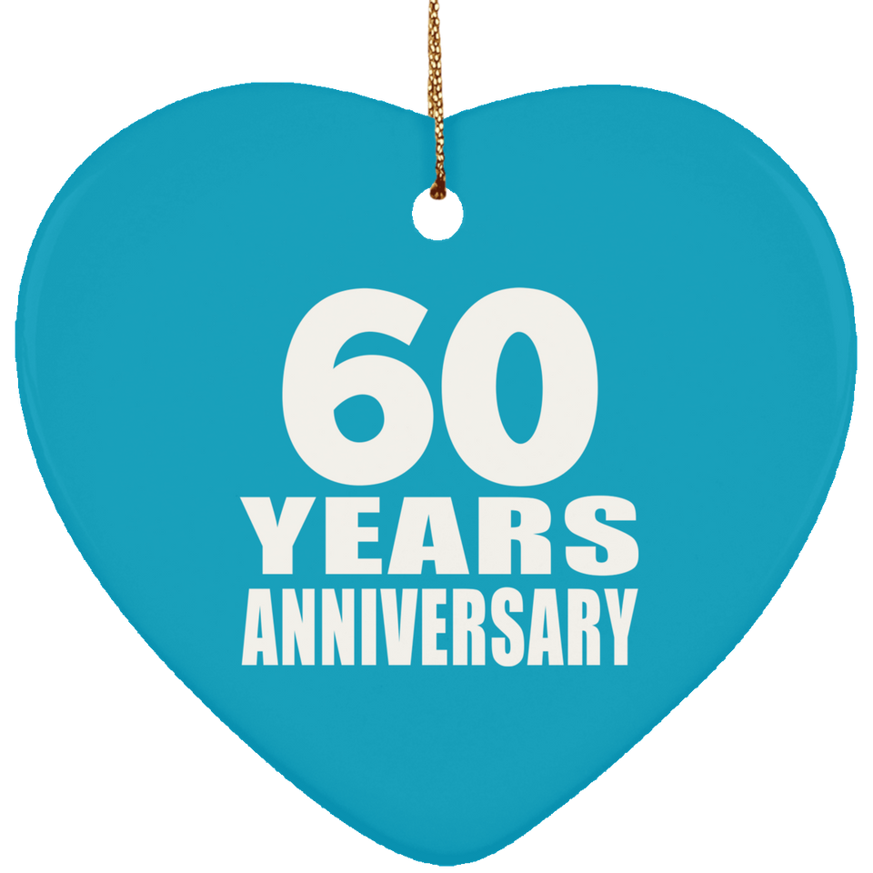 60th Anniversary 60 Years - Heart Ornament