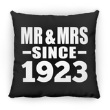 101st Anniversary Mr & Mrs Since 1923 - Throw Pillow Black