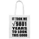 99th Birthday Took Square Root of 9801 Years To Look Good - Tote Bag White