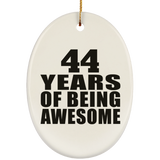 44th Birthday 44 Years Of Being Awesome - Oval Ornament