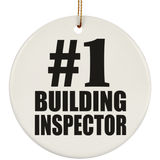 Number One #1 Building Inspector - Circle Ornament