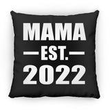 Mama Established EST. 2022 - Throw Pillow Black
