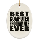 Best Computer Programmer Ever - Oval Ornament