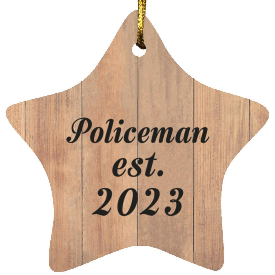 Policeman Established Est. 2023 - Star Ornament C