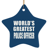 World's Greatest Police Officer - Star Ornament