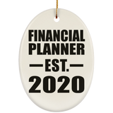 Financial Planner Established EST. 2020 - Oval Ornament