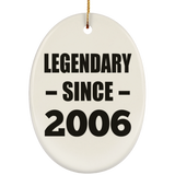 18th Birthday Legendary Since 2006 - Oval Ornament