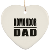 Komondor Dad - Heart Ornament