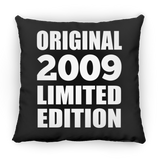 15th Birthday Original 2009 Limited Edition - Throw Pillow Black