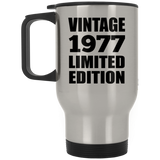 47th Birthday Vintage 1977 Limited Edition - Silver Travel Mug