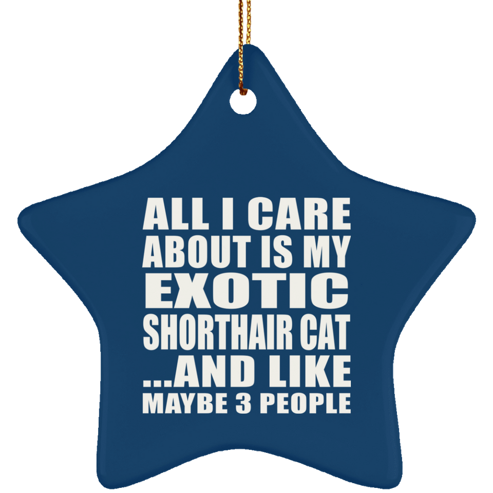 All I Care About Is My Exotic Shorthair Cat - Star Ornament