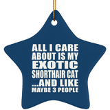 All I Care About Is My Exotic Shorthair Cat - Star Ornament