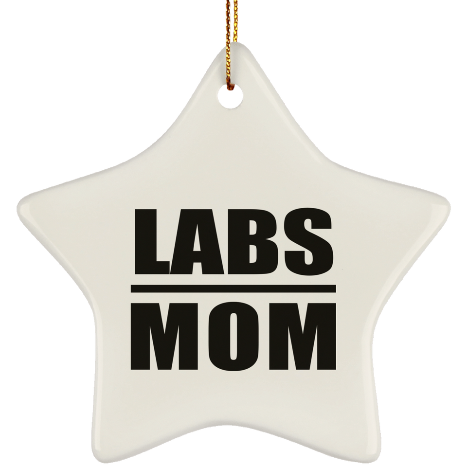 Labs Mom - Star Ornament