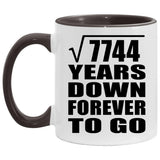 88th Anniversary Square Root of 7744 Years Down Forever To Go - 11oz Accent Mug Black