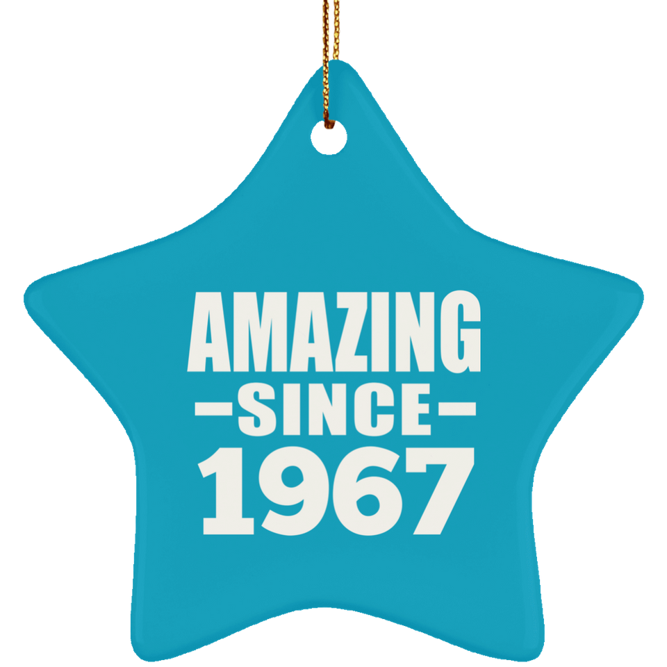 57th Birthday Amazing Since 1967 - Star Ornament