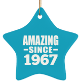 57th Birthday Amazing Since 1967 - Star Ornament