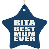 Rita Best Mum Ever - Star Ornament
