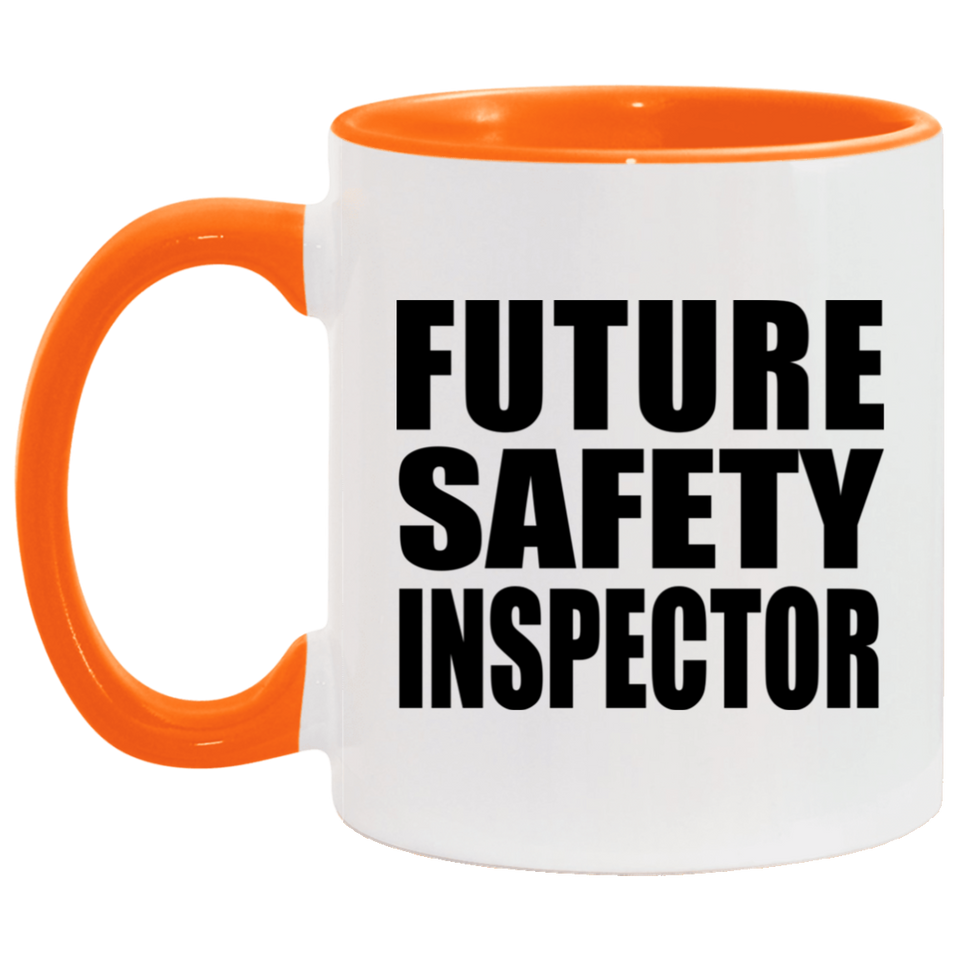 Future Safety Inspector - 11oz Accent Mug Orange