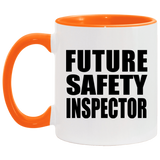 Future Safety Inspector - 11oz Accent Mug Orange