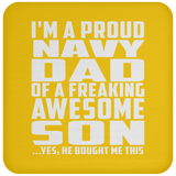 Proud Navy Dad Of Awesome Son - Drink Coaster