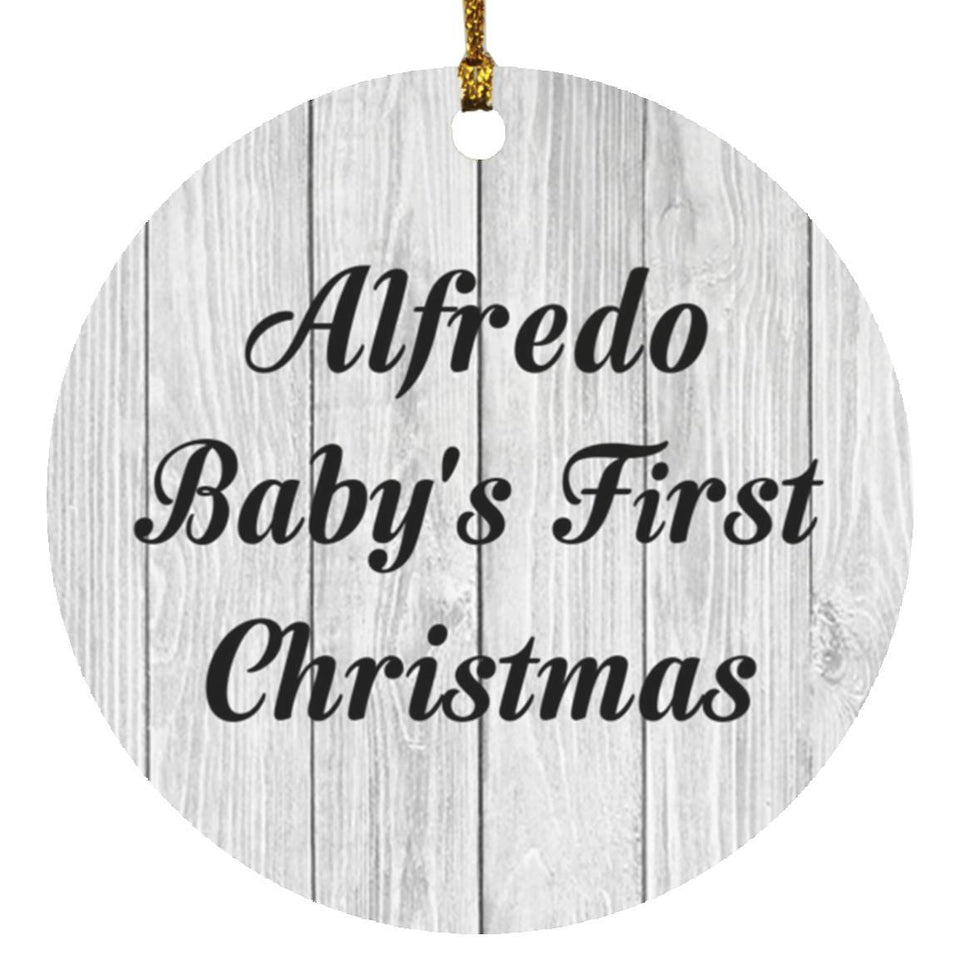 Alfredo Baby's First Christmas - Circle Ornament F