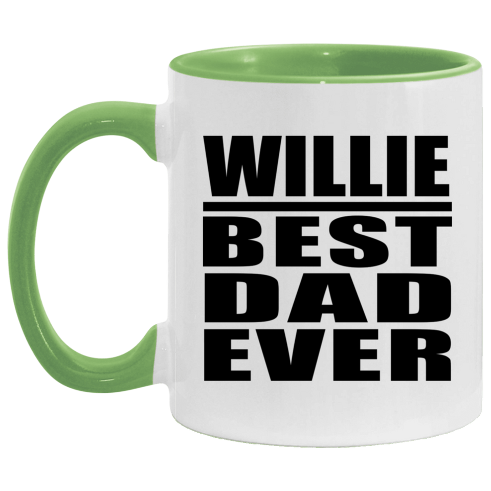 Willie Best Dad Ever - 11oz Accent Mug Green