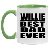 Willie Best Dad Ever - 11oz Accent Mug Green