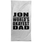 Jon World's Okayest Dad - Hand Towel
