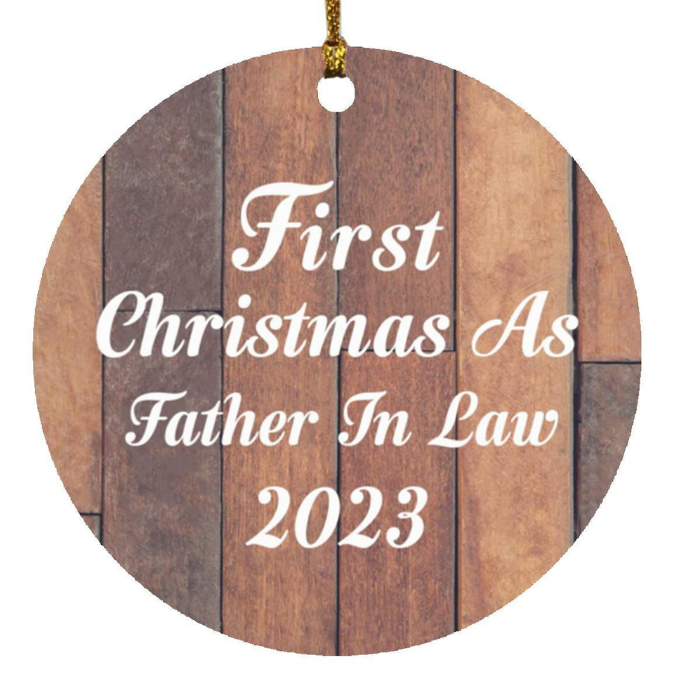 First Christmas As Father In Law 2023 - Circle Ornament E