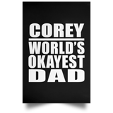 Corey World's Okayest Dad - Poster Portrait
