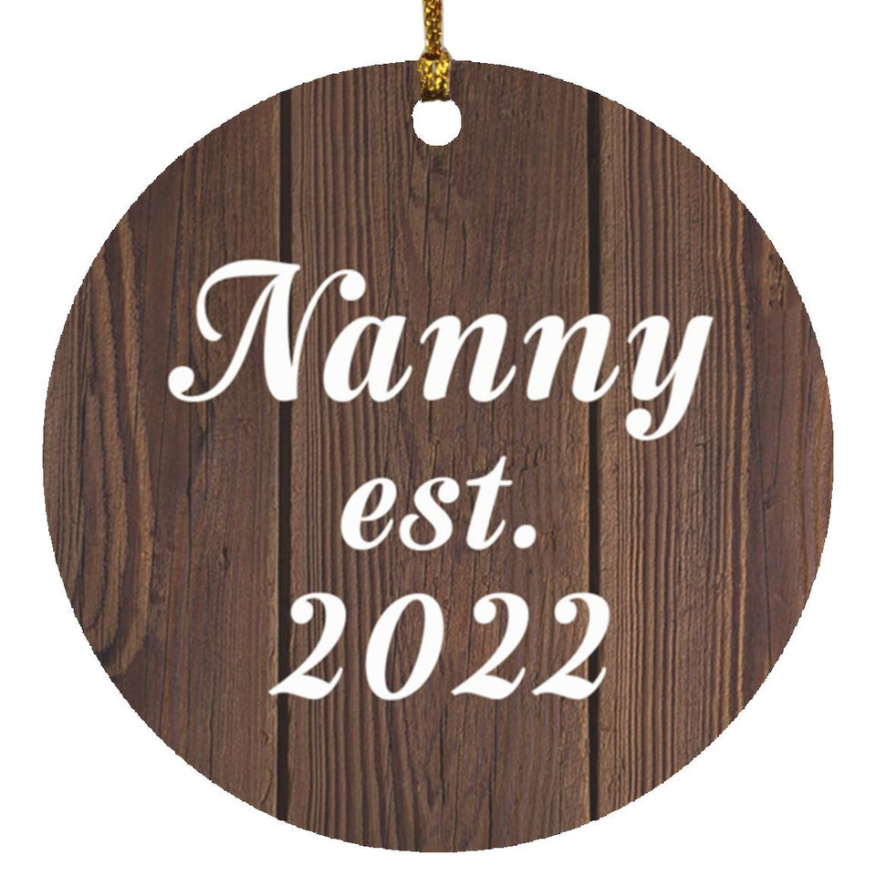 Nanny Established EST. 2022 - Circle Ornament D