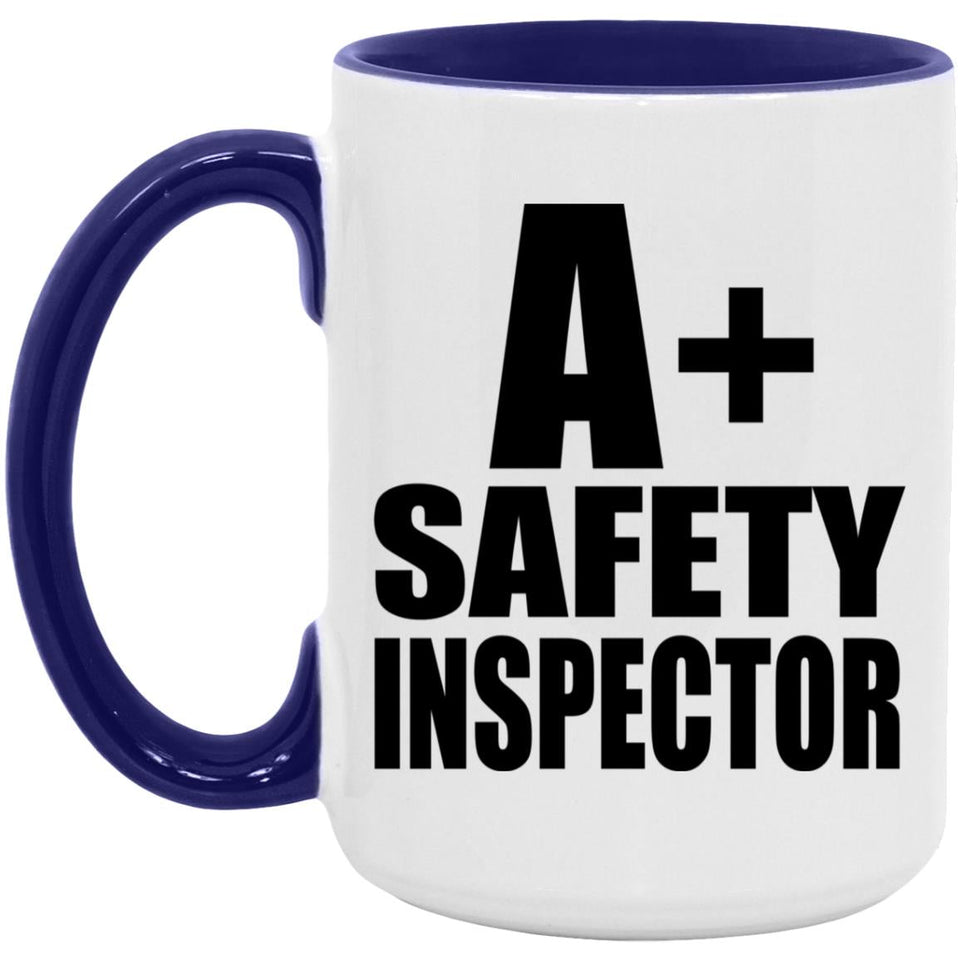 A+ Safety Inspector - 15oz Accent Mug Purple