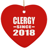 Clergy Since 2018 - Heart Ornament
