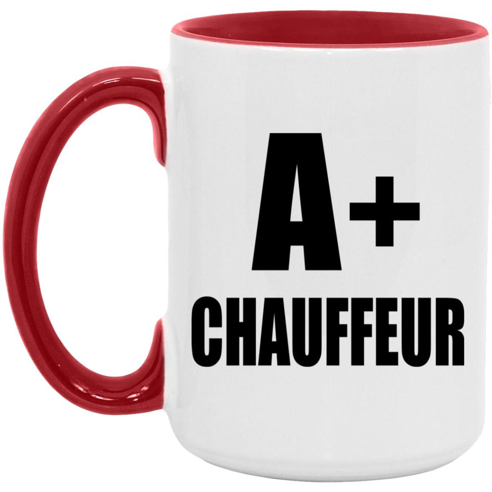 A+ Chauffeur - 15oz Accent Mug Red